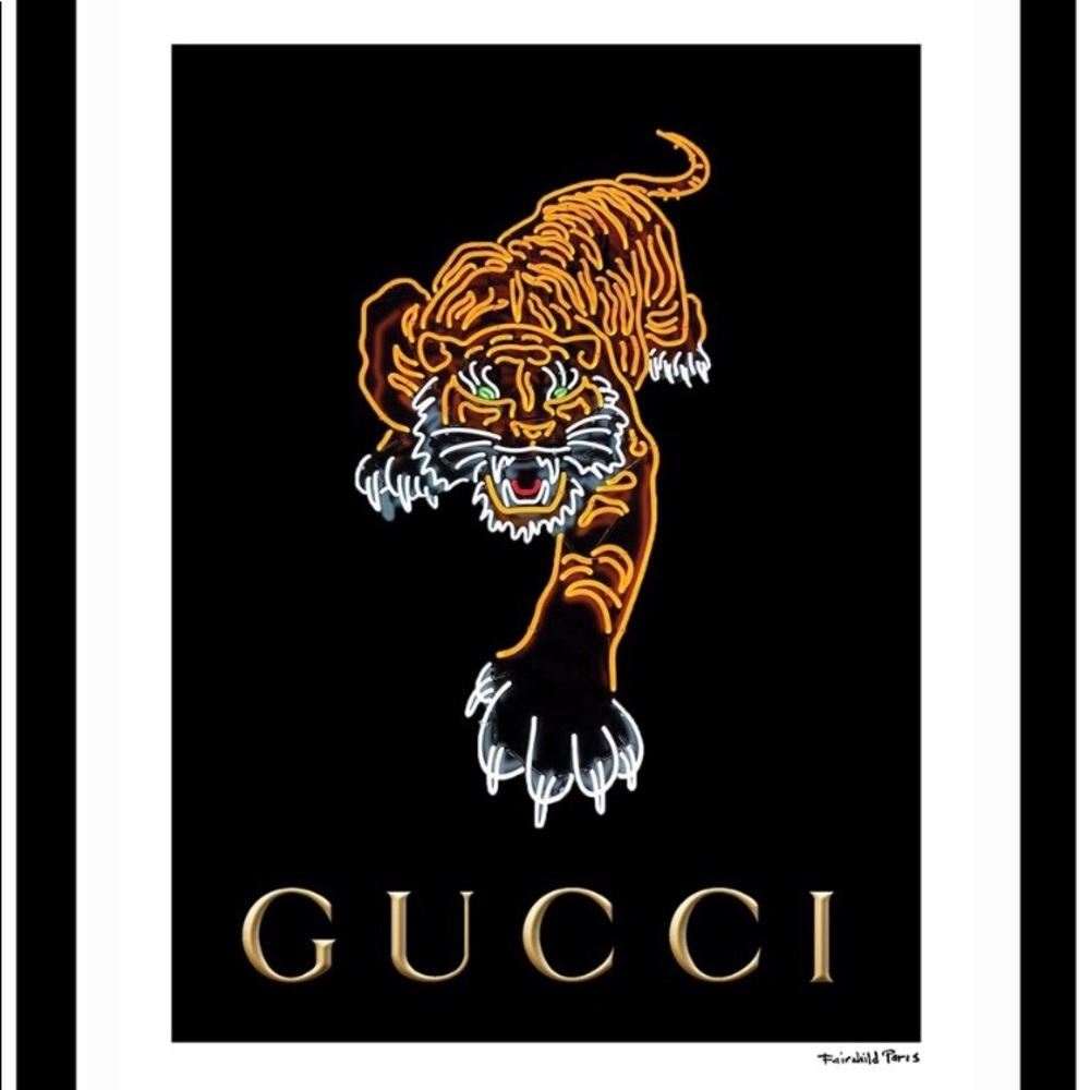 Fairchild Paris  Gucci Tiger Logo Wall Art